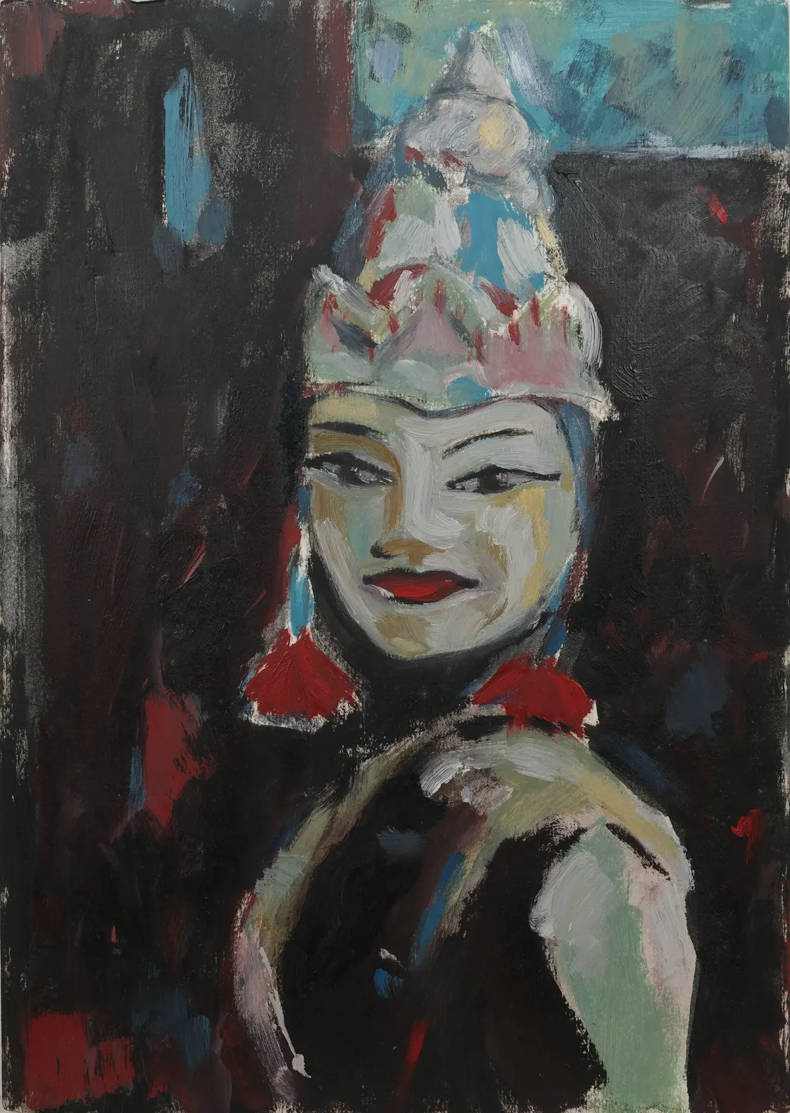 Wayang Golek (Indonesia, 1995) — painting by Luz David von Franquemont
