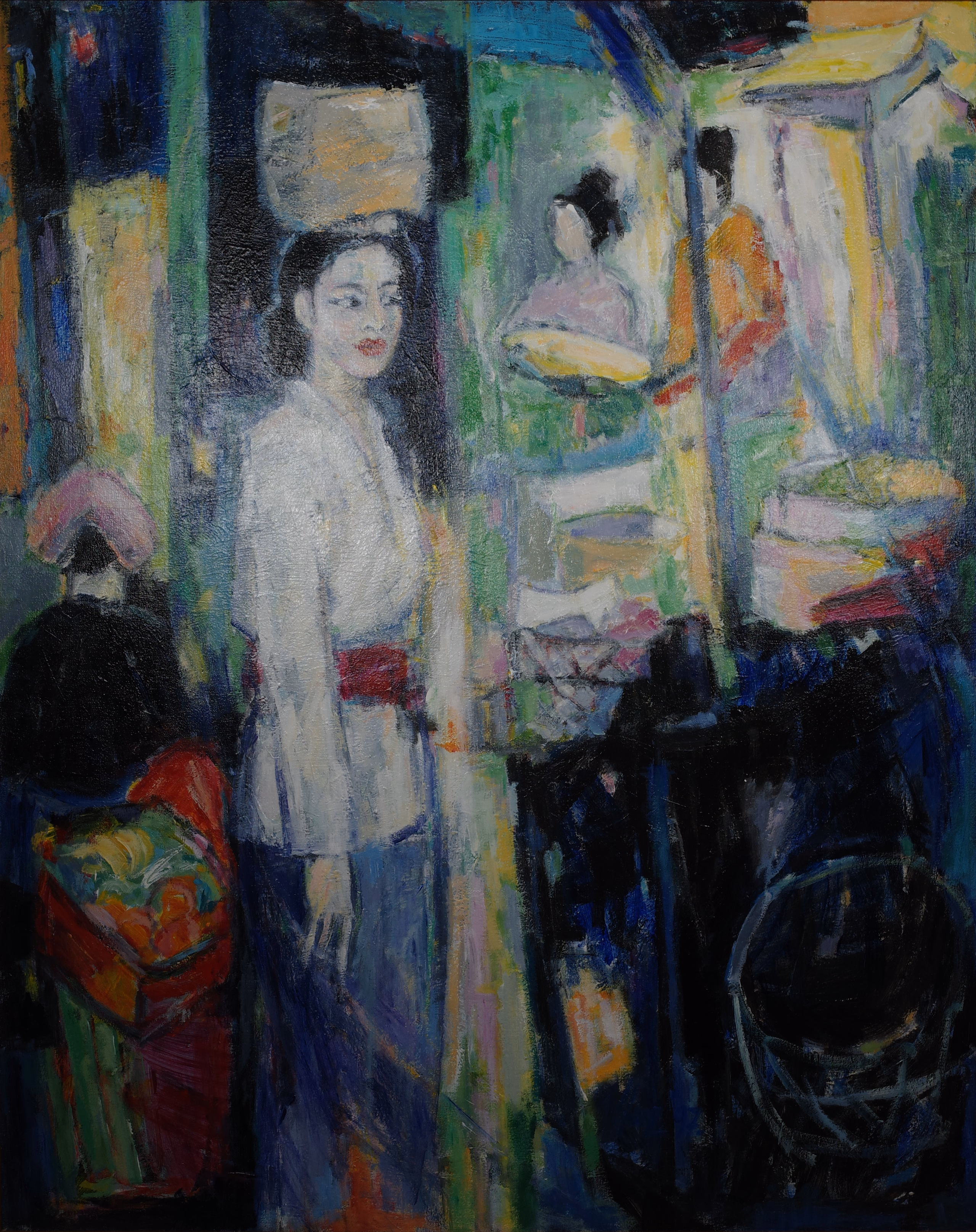 Painting detail · 10 × 10 cm of Ubud