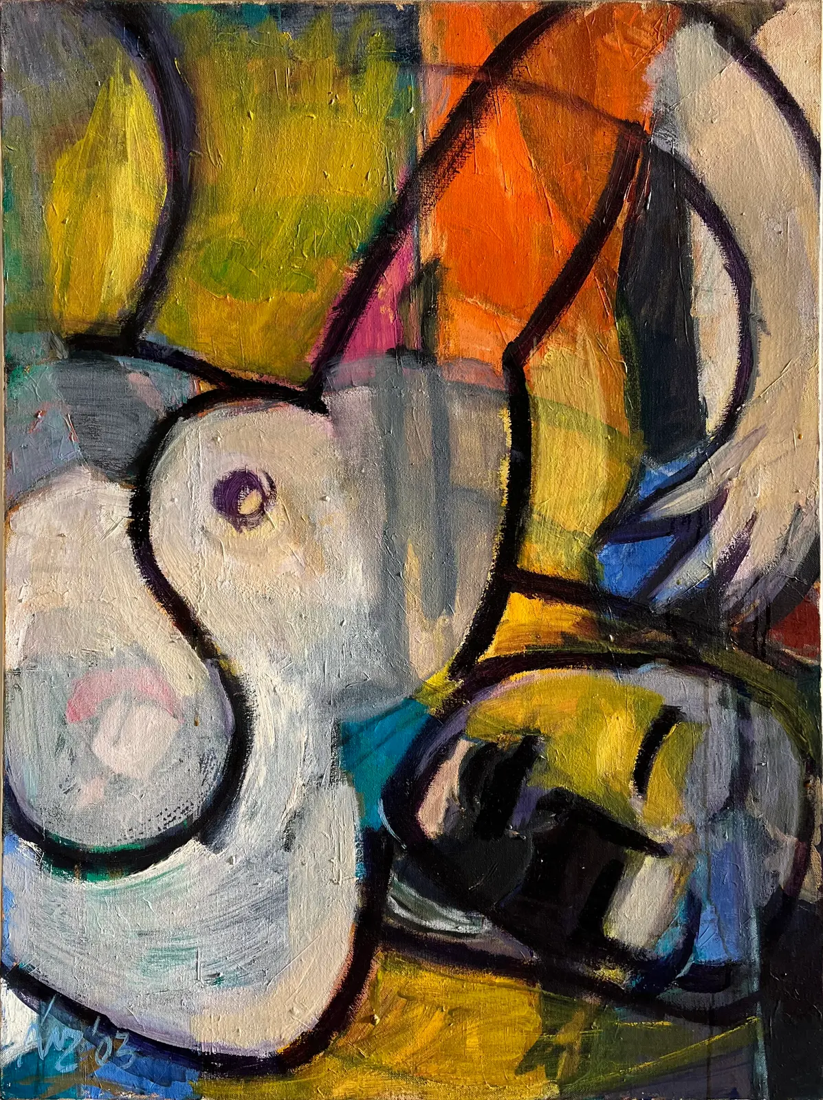 Nude (2003) — painting by Luz David von Franquemont