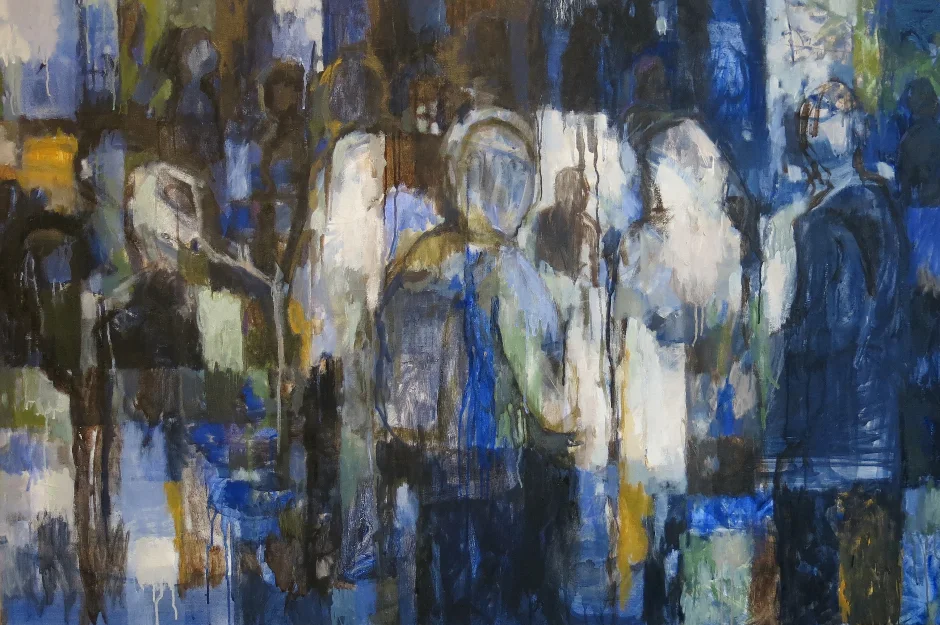 Crowd (2013) — painting by Luz David von Franquemont
