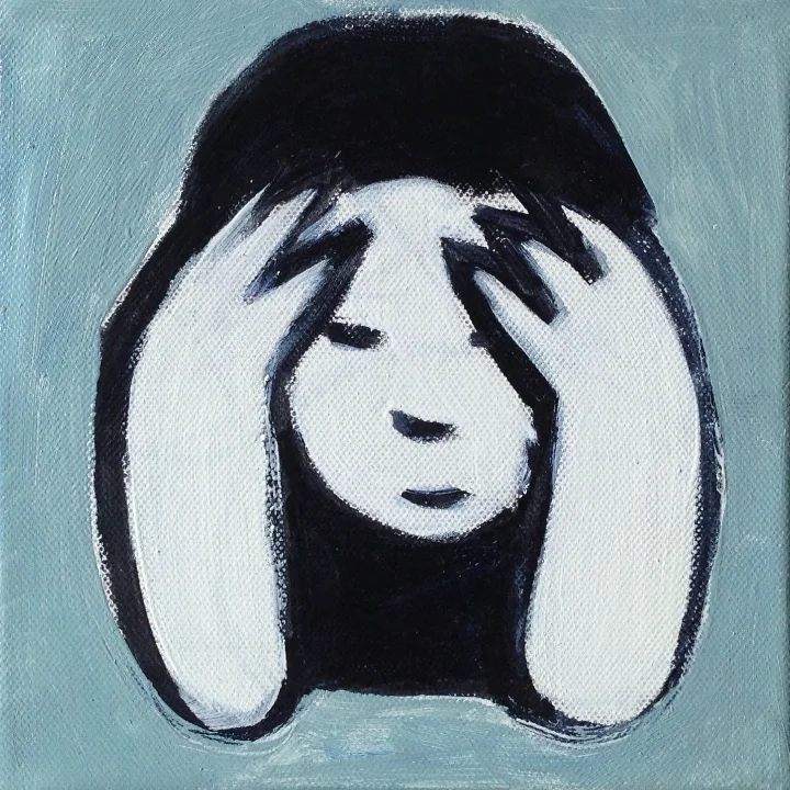 Thinking (Moods, 2005) — painting by Luz David von Franquemont