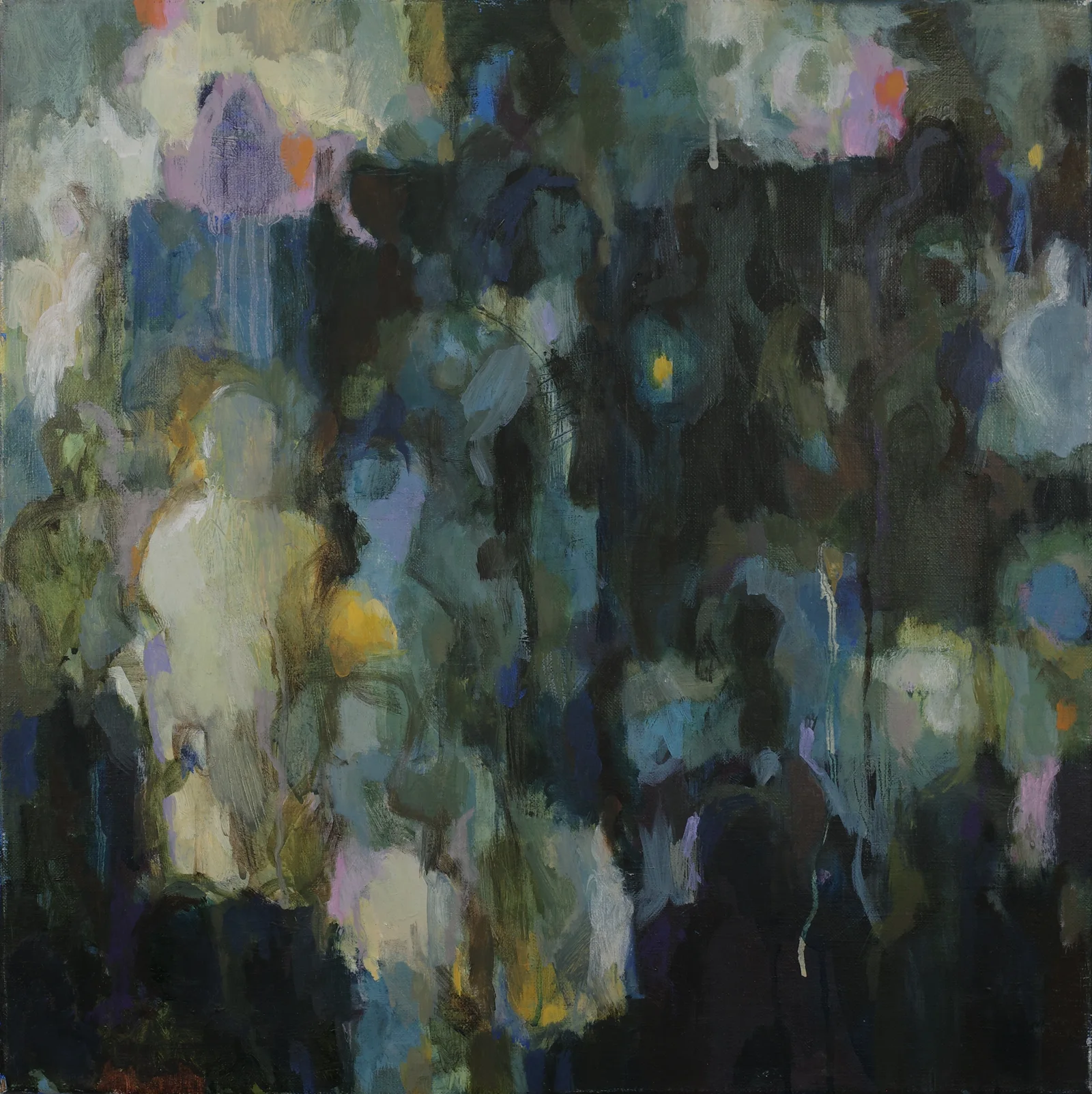 Lost in the Crowd (Crowd, 2013) — painting by Luz David von Franquemont