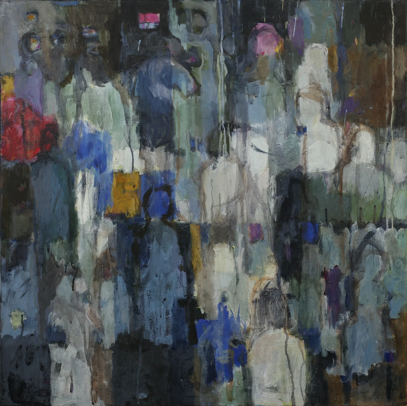 Crowd (2013) — painting by Luz David von Franquemont