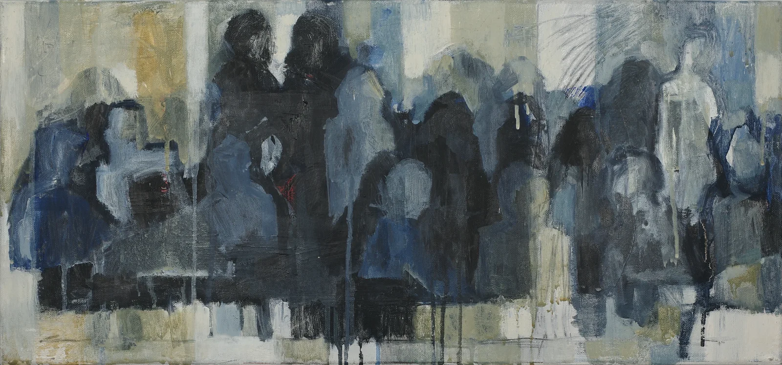 Crowd (2013) — painting by Luz David von Franquemont