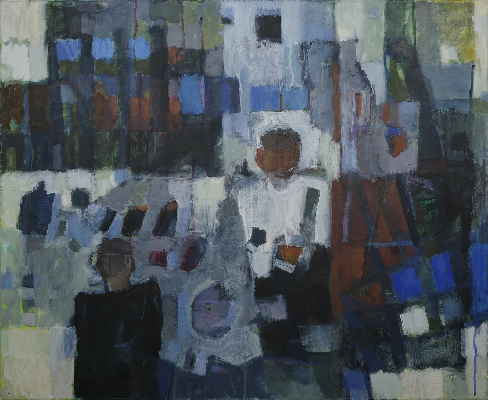 Essaouira (Crowd, 2012) — painting by Luz David von Franquemont