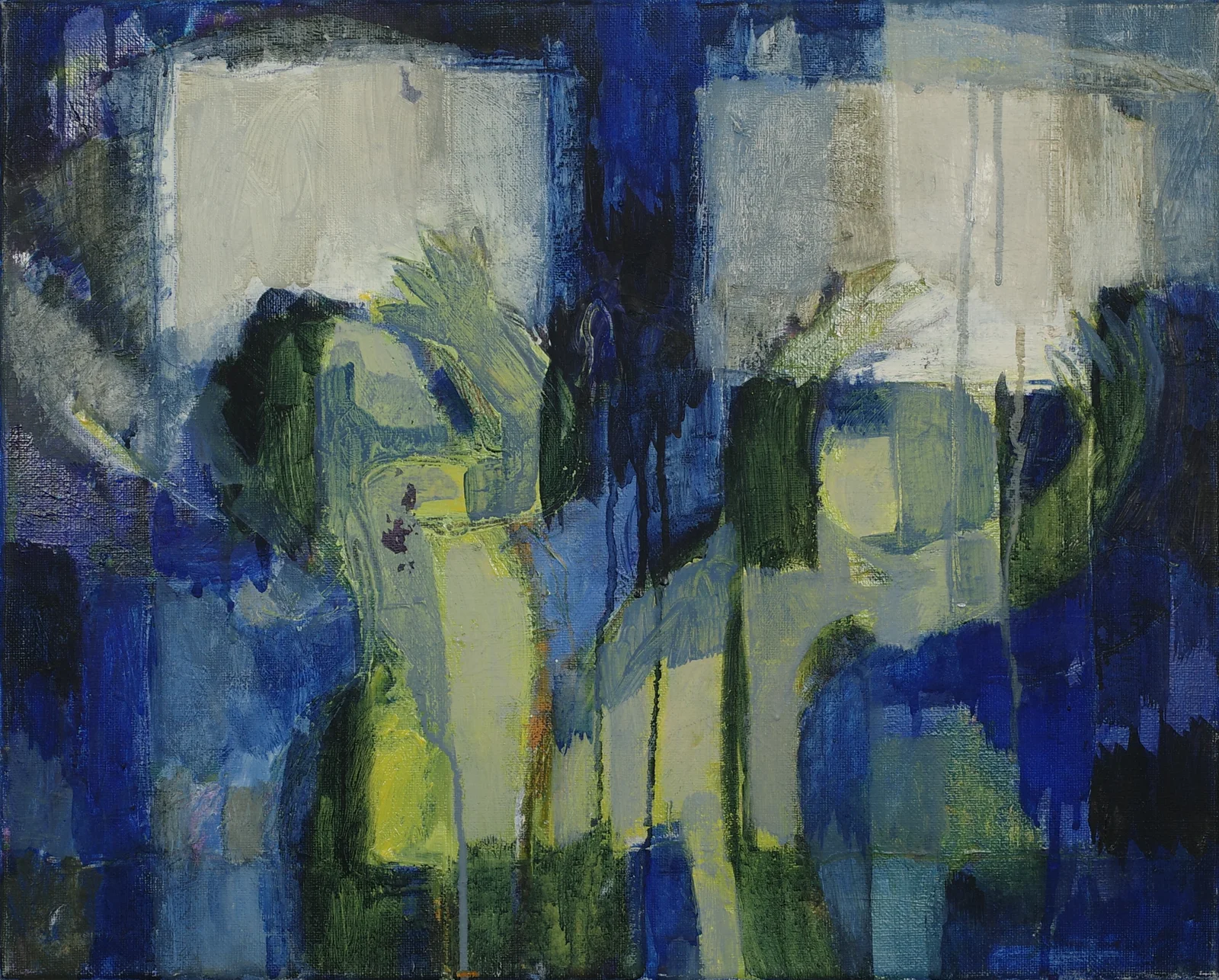 Cushion Fight (2013) — painting by Luz David von Franquemont