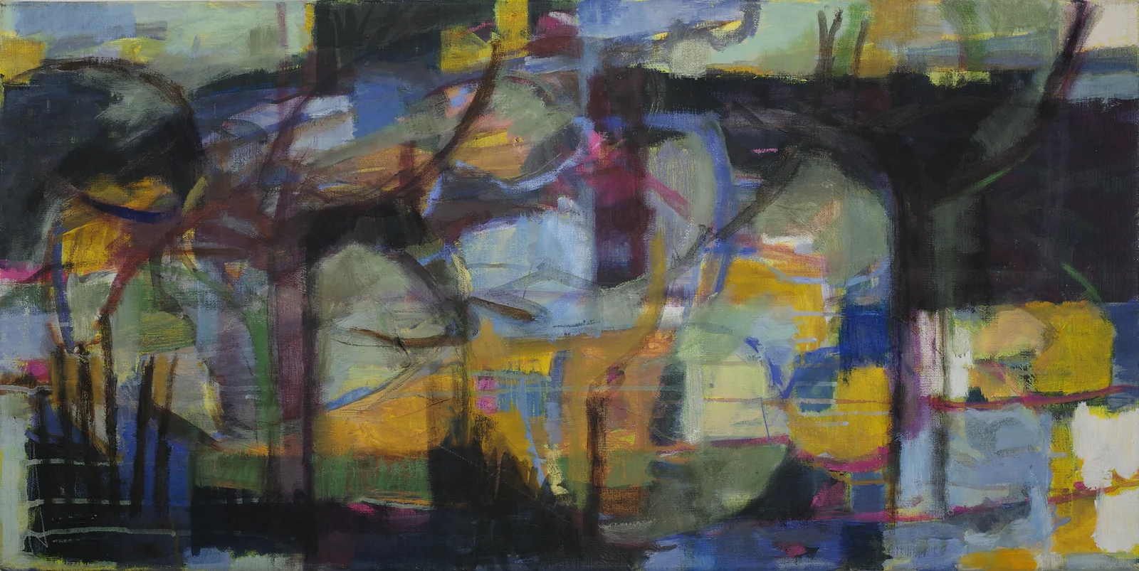 A Walk in the Park (2013-2016) — painting by Luz David von Franquemont