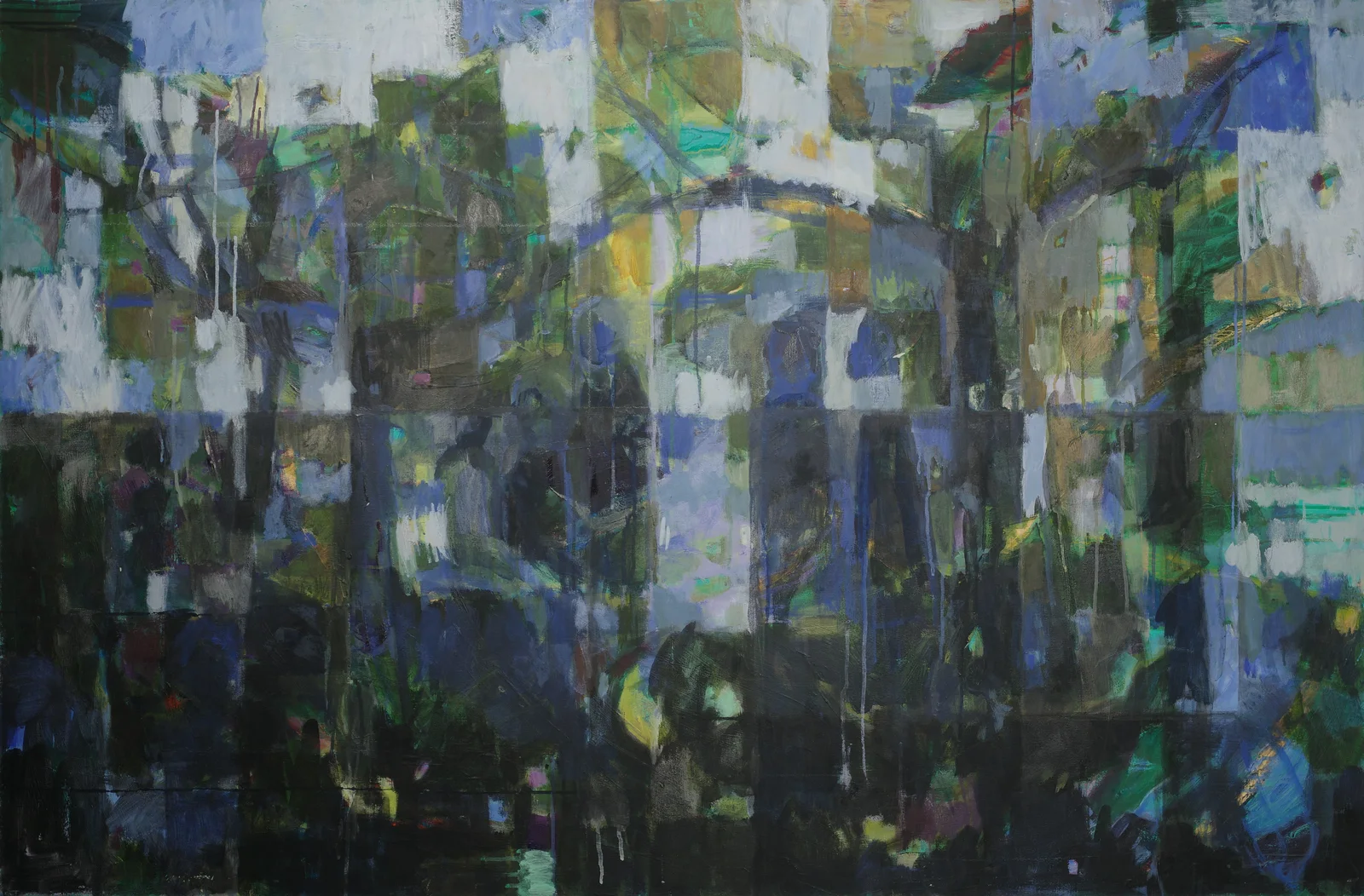 Crowd at the Zoo (2013) — painting by Luz David von Franquemont