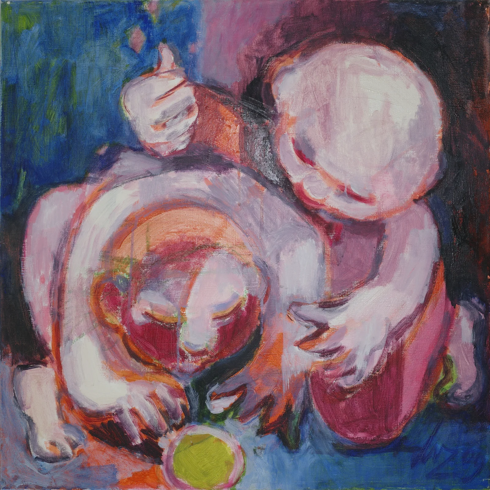 Play Ball (2009) — painting by Luz David von Franquemont