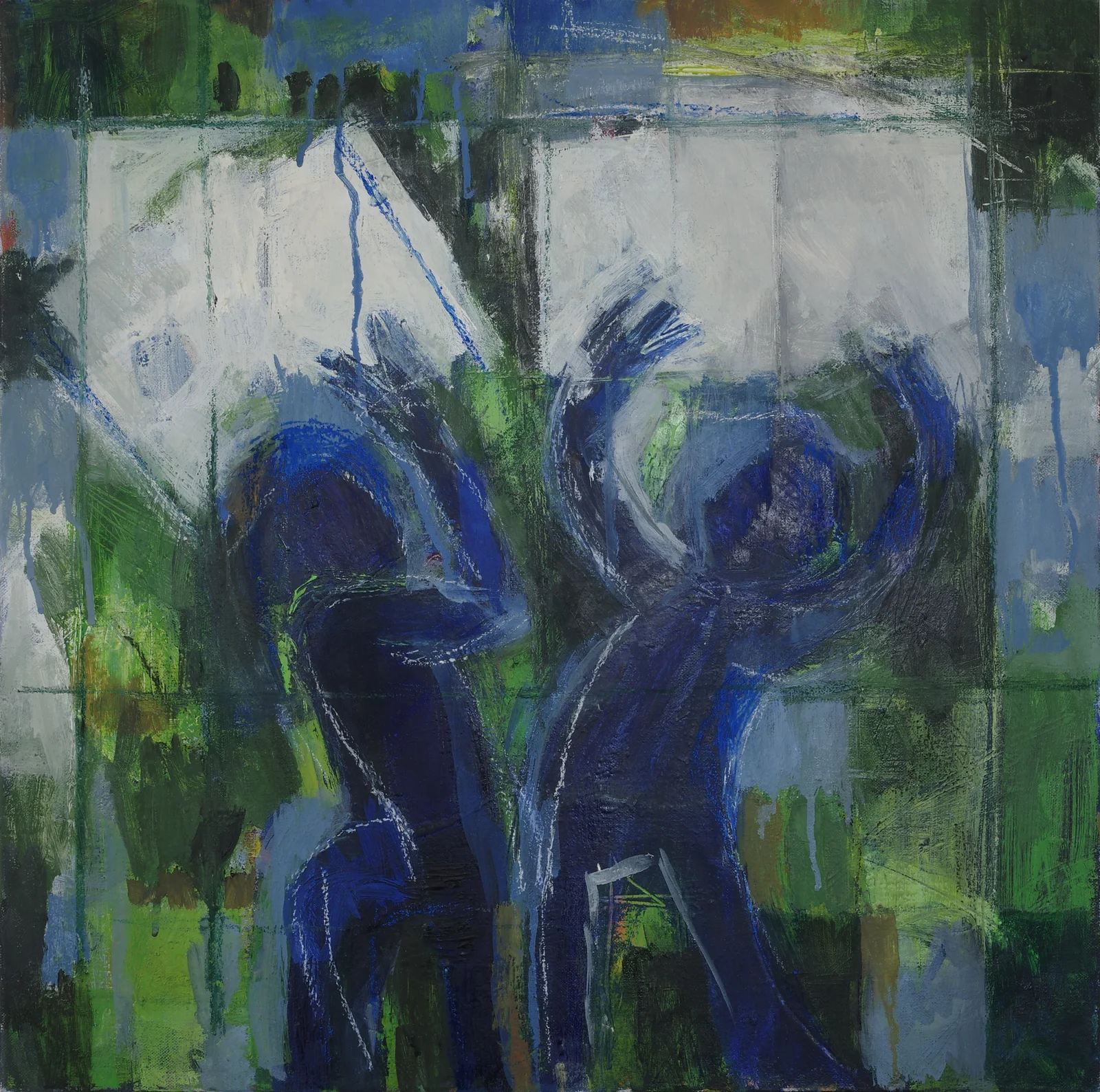Cushion Fight (2004) — painting by Luz David von Franquemont