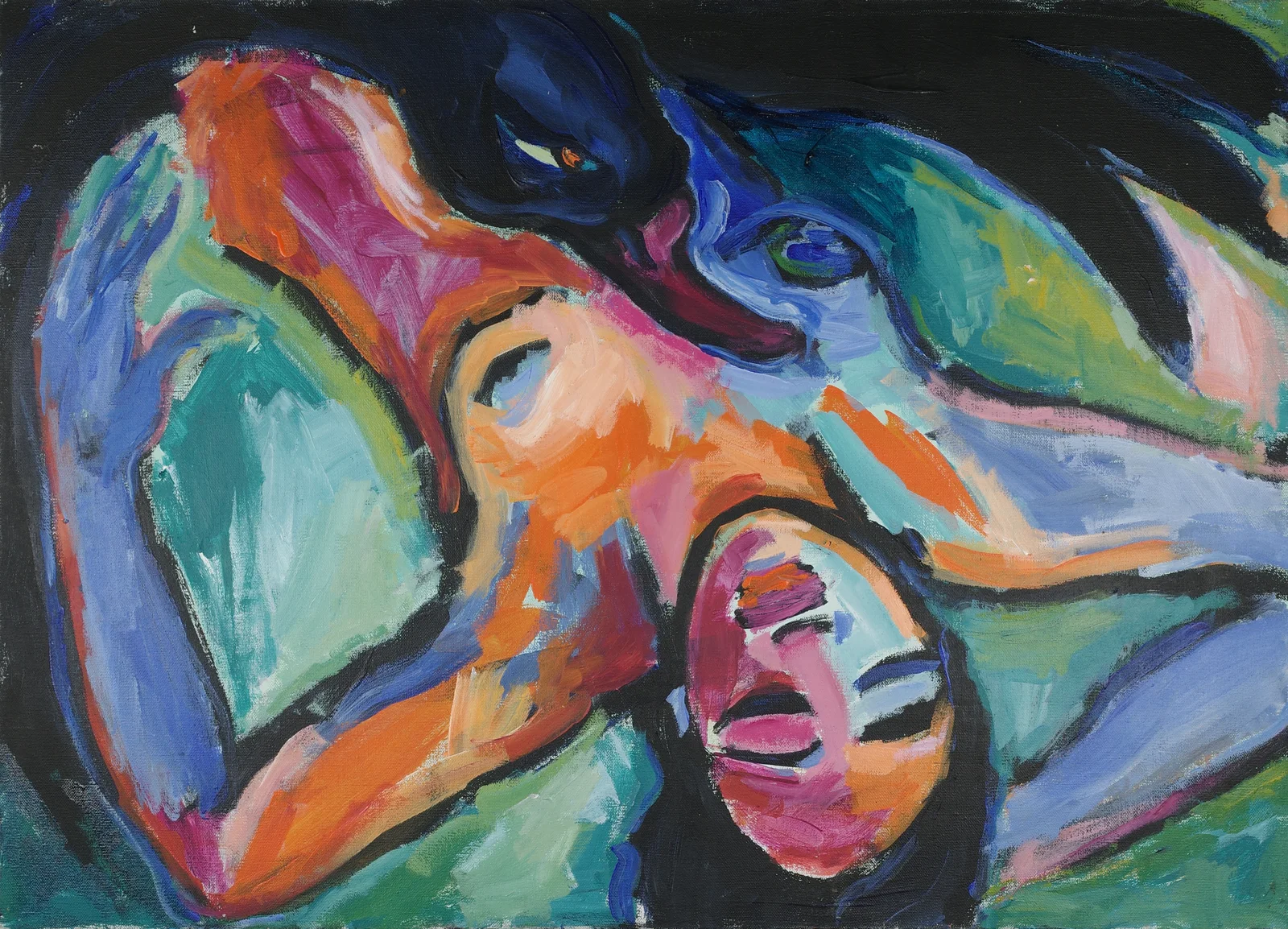 Leda (2002) — painting by Luz David von Franquemont